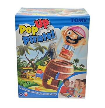 Hochwertiges Aktionsspiel für die Familie Pi TOMY Kinderspiel "Pop Up Pirate" 